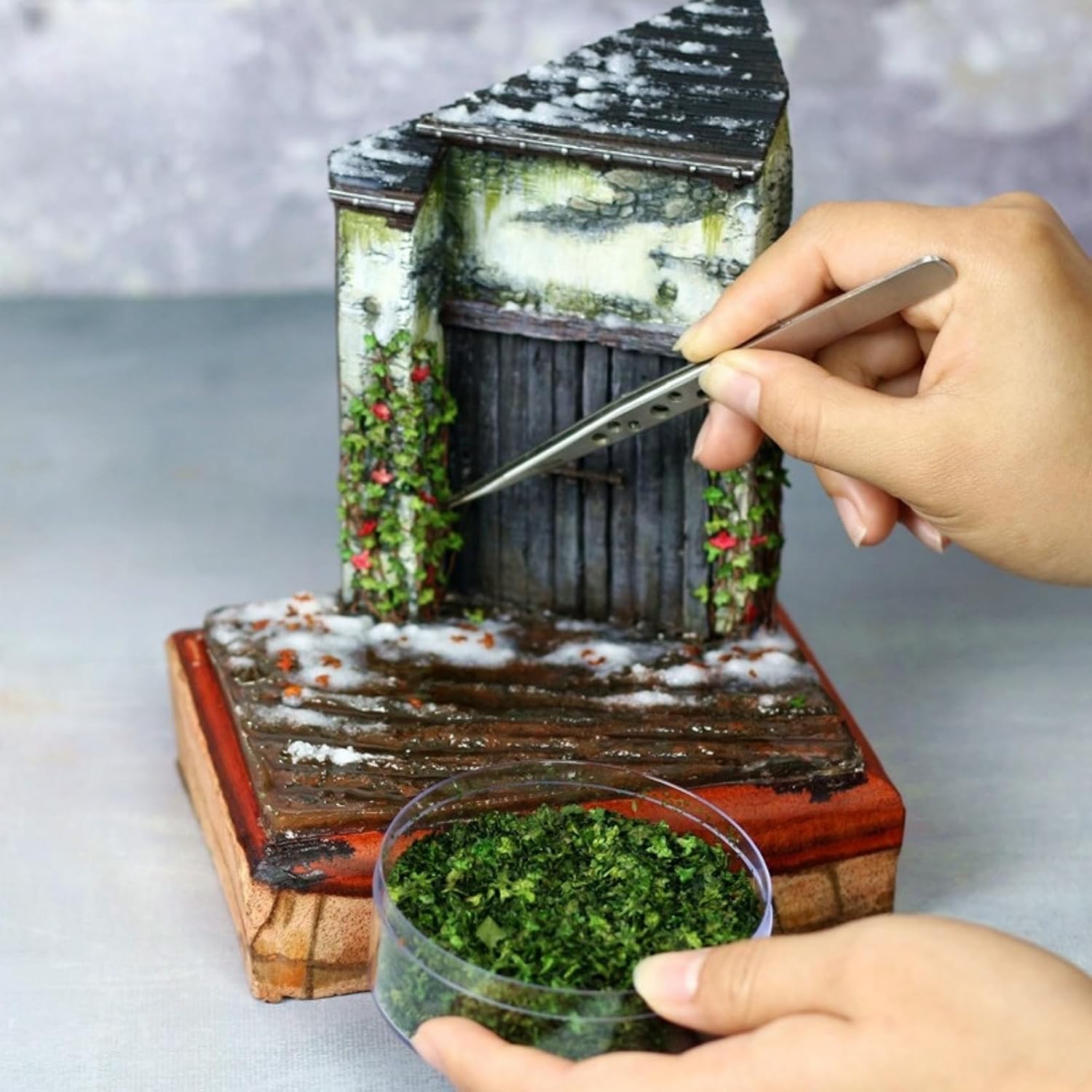 3 Pack Realistic Miniature Leaves Simulation Leaves for DIY mini Model， 1/12 Scale Diorama