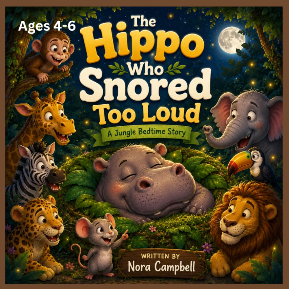 The Hippo Who Snored Too Loud: Perfect for ages 4–6, charming picture book, Funny jungle animal adventures