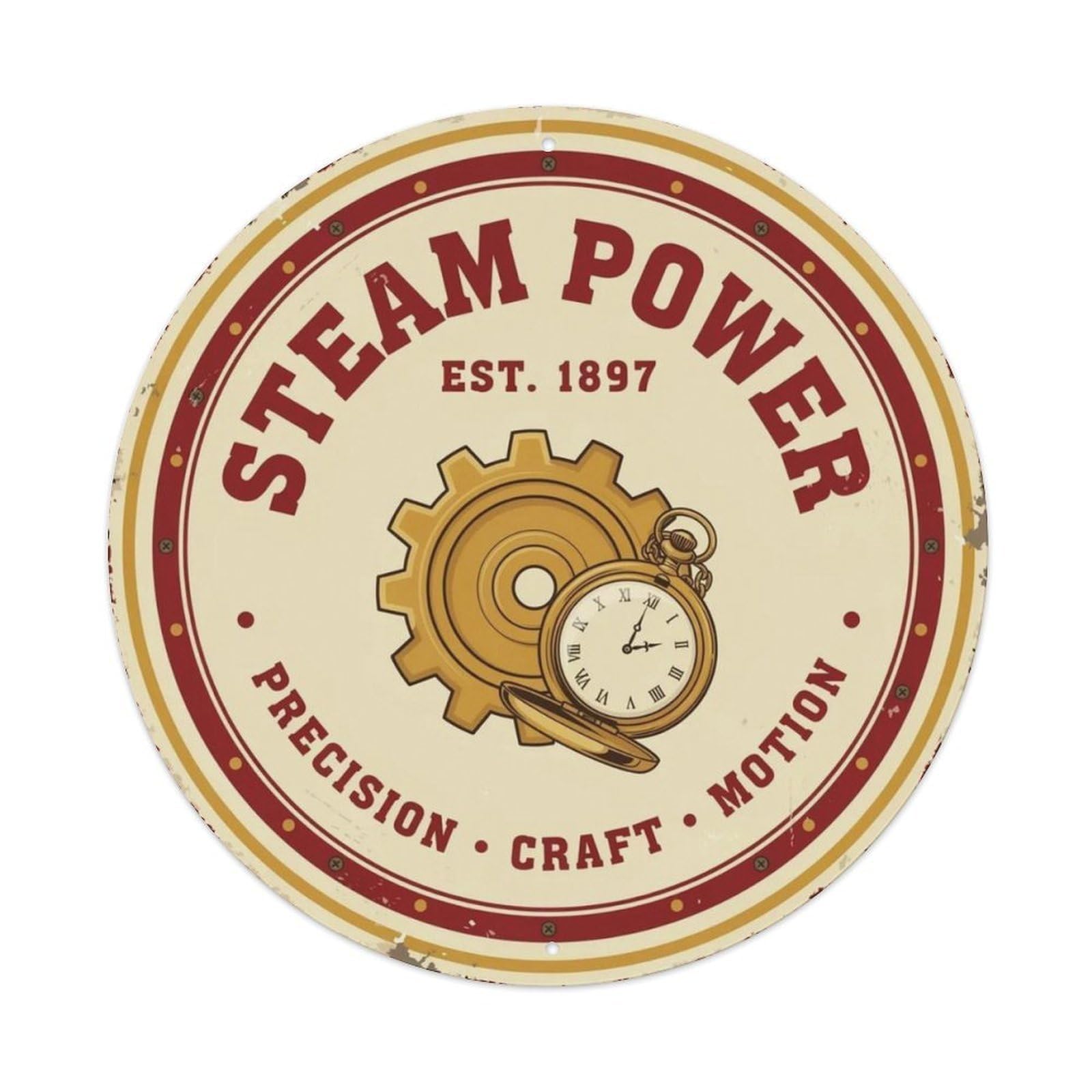 Steam Power Steampunk Metal Tin Sign Plaque