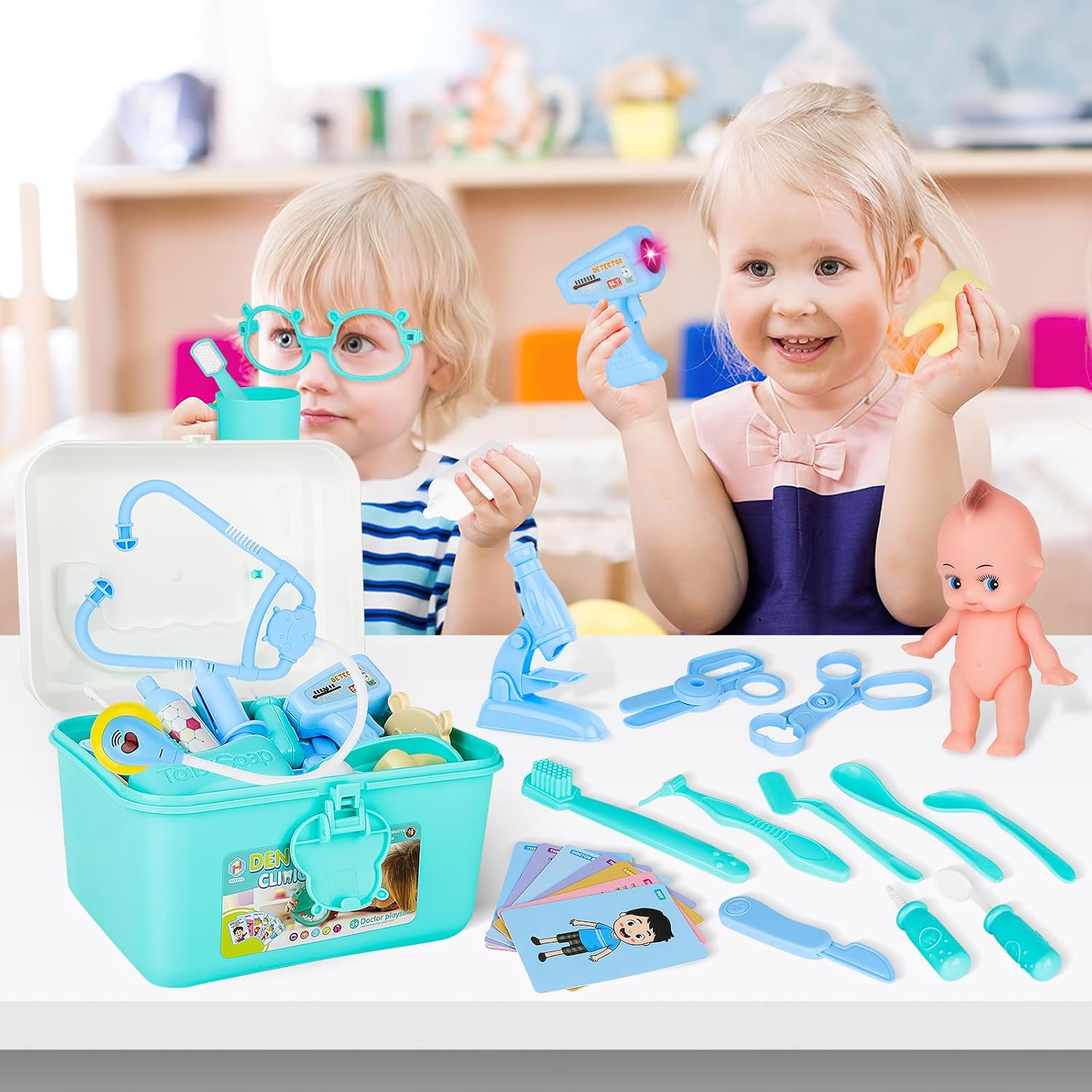 CZOALX Montessori Electric Gear Building Blocks Toys, Kids