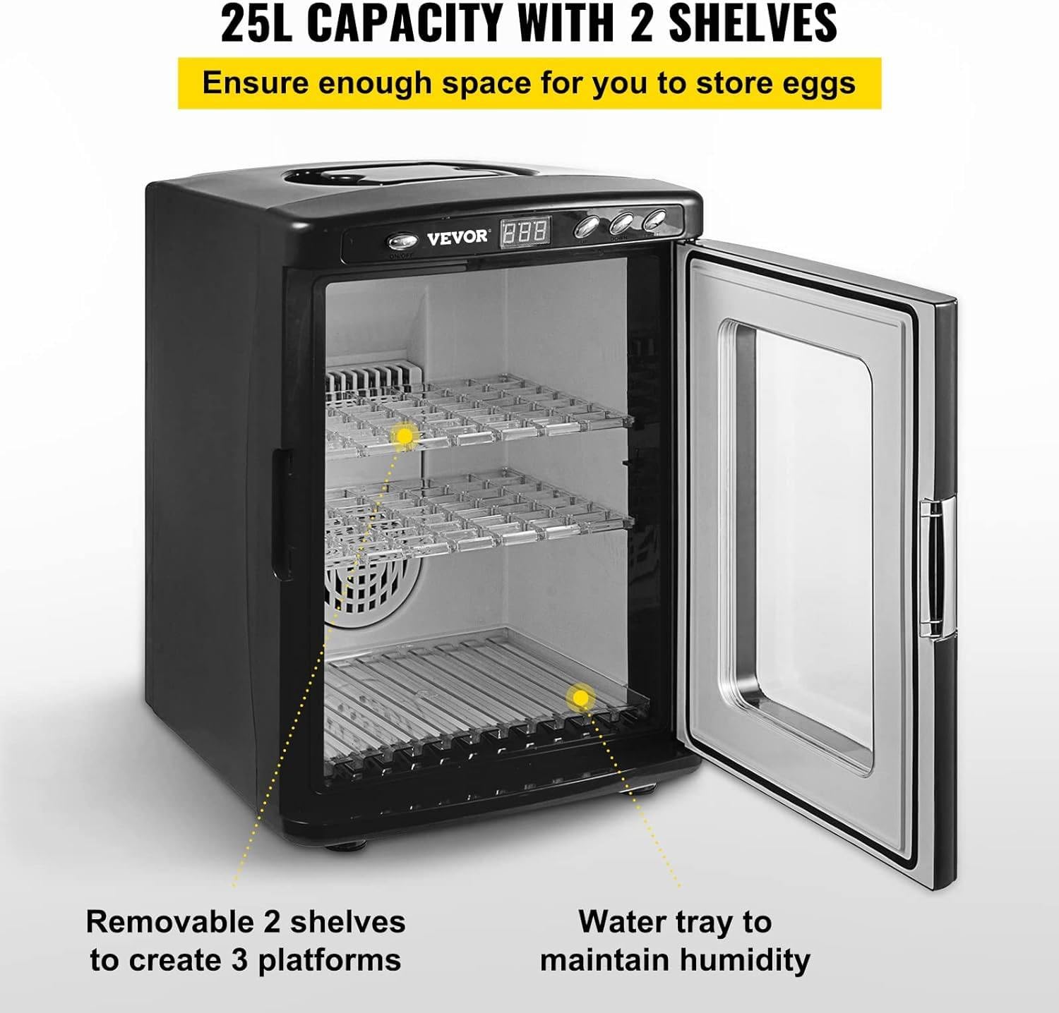 Incubadora portátil para Reptiles de 25 l, Funciona para Reptiles pequeños, incubadora de Laboratorio científico, refrigeración y calefacción de 5 a 60 °C