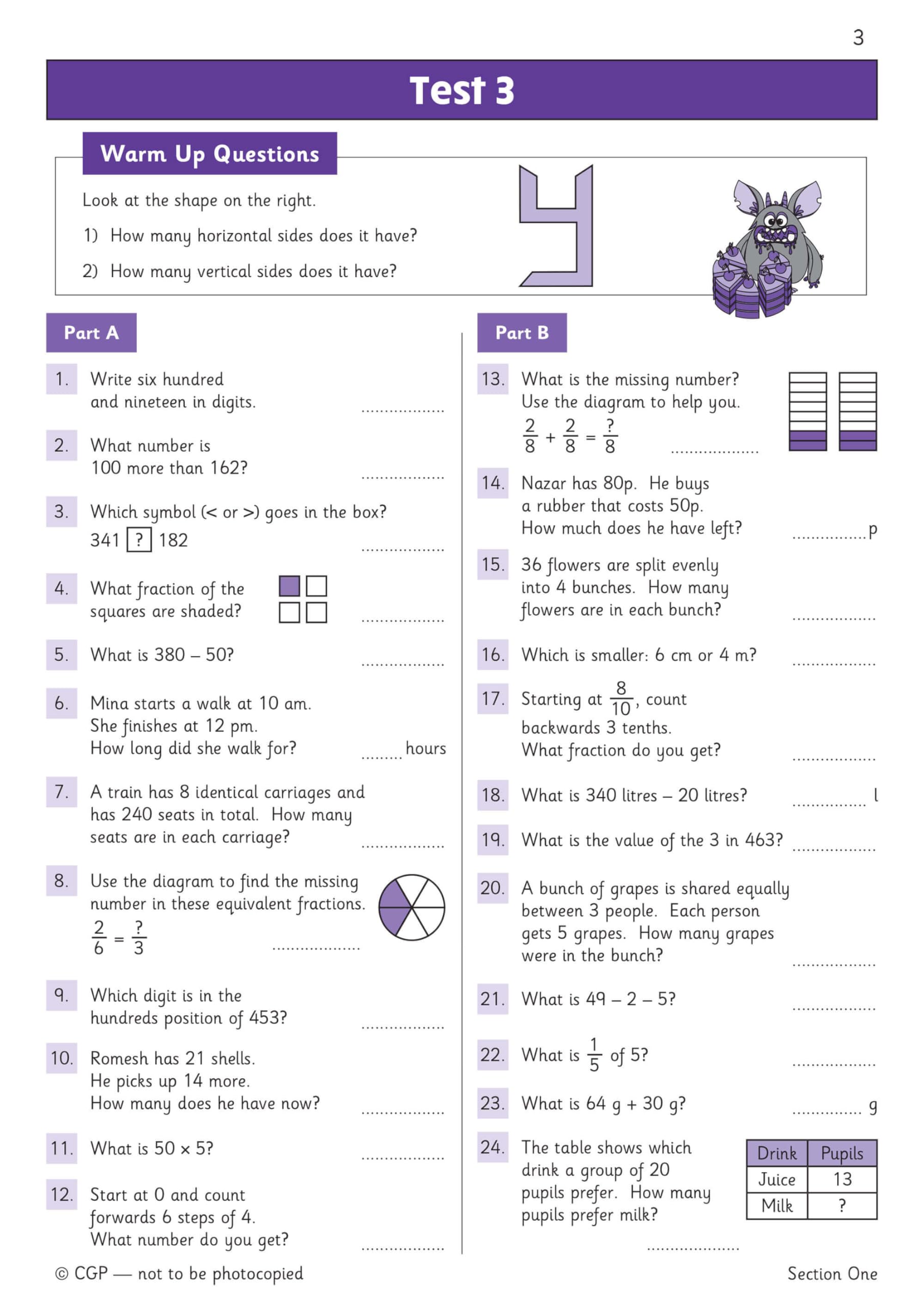 KS2 Maths Year 3 Mental Arithmetic Targeted Question Book (includes Online Answers & Audio Tests)