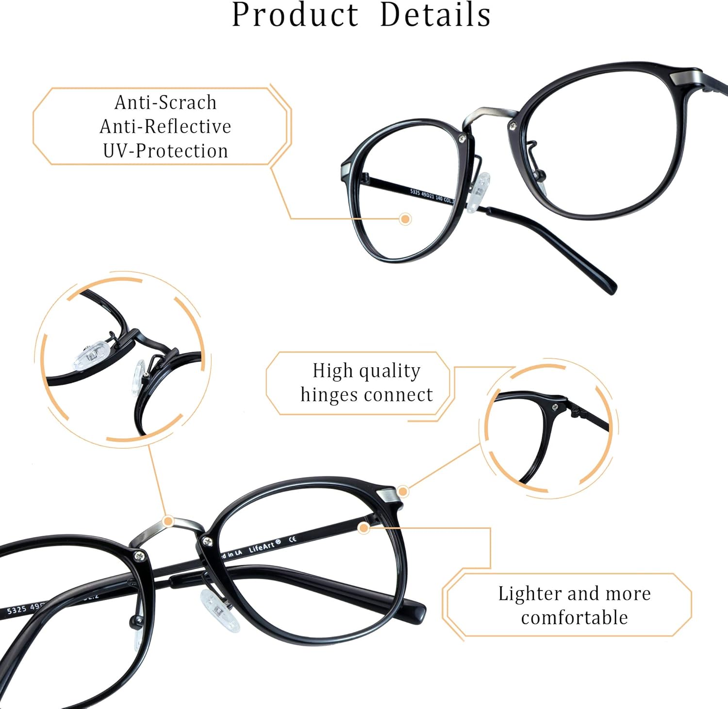 One-Day Sale: Up to 50% Off LifeArt Blue Light Blocking Customized Glasses, Anti Eyestrain, Computer Reading Glasses, Gaming Glasses, TV Glasses for Women Men, Anti Glare (Black, 0.75 Magnification) Buy 2 get 3 LifeArt Blue Light Blocking Customized Glasses, Anti Eyestrain, Computer Reading Glasses, Gaming Glasses, TV Glasses for Women Men, Anti Glare (Black, 0.75 Magnification)