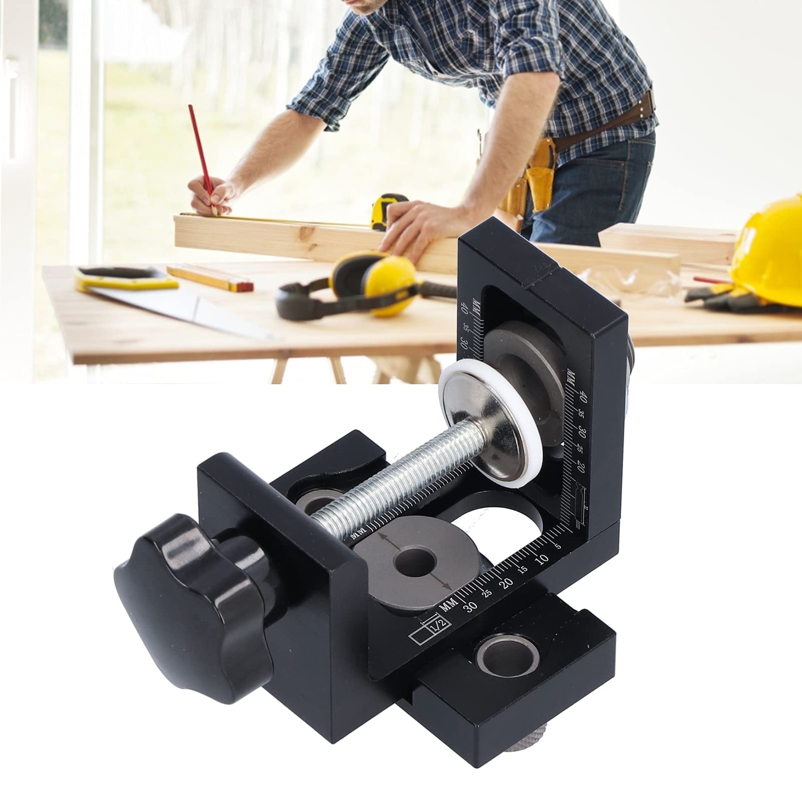 Poradnik wiertarki Oven Jig 3 w 1 Regulowane obróbka drewna Dowelling Wierienca zestaw lokalizacyjnych do DIY Projekty obróbki drewna aluminium Trwała lekka kompaktowa konstrukcja