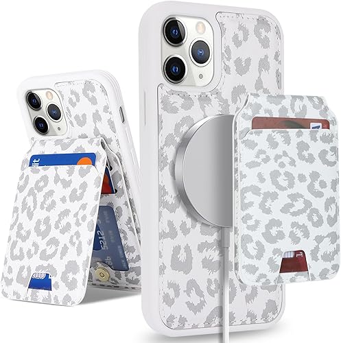 Miniatura 1 de Funda para iPhone 11 Pro con tarjetero de crédito, para iPhone 11 Pro, funda de cuero para mujer, compatible con mag Safe Wallet desmontable 2 en 1