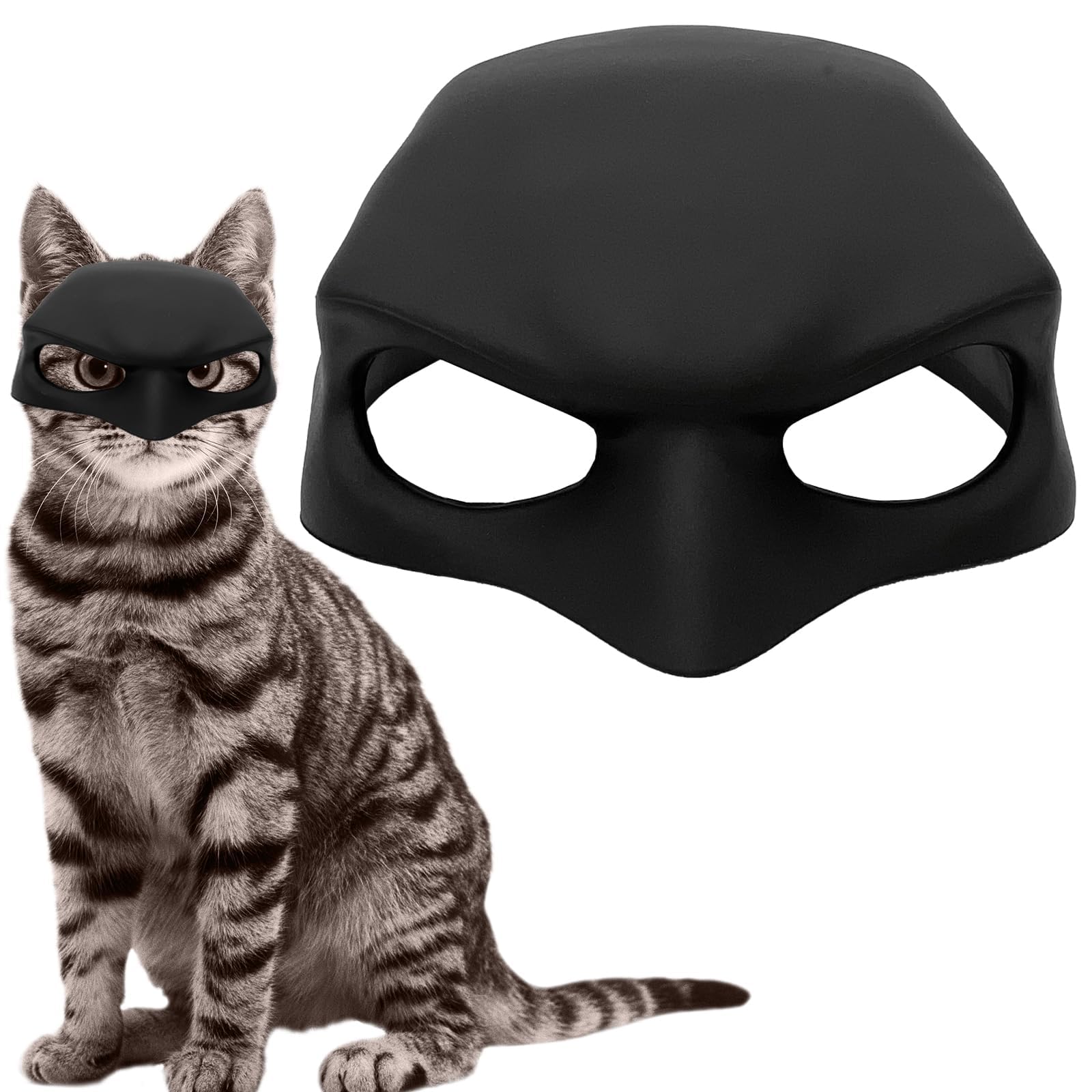 Cat Mask Cosplay, Cat Cosplay Hat Soft Silicone Made Cat Mask Batcat Avenger Mask Funny Costumes Accessories Cat Costumes Accessories for Halloween Cosplay for Large Cats and Kittens