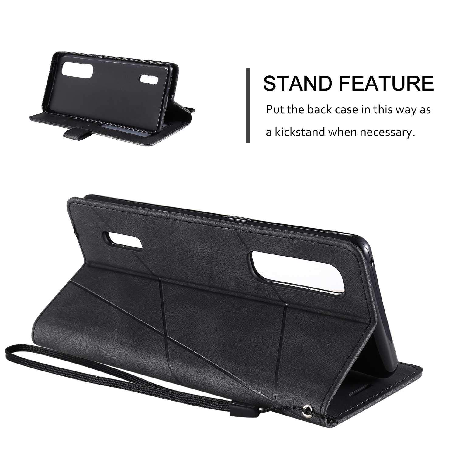 SONWO Cover Portafoglio In Pelle PU Per Oppo Find X2 Con Supporto E Slot Per Carte - Custodia A Flip Con Chiusura Magnetica, Colore Marrone