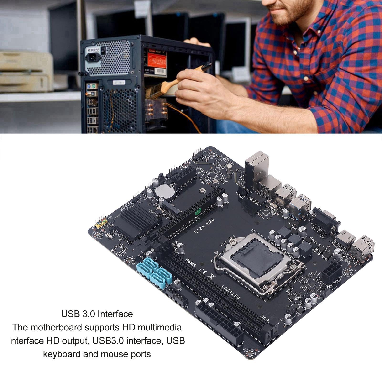 Amazon | B85 コンピュータマザーボード、LGA1150 デュアル DDR3