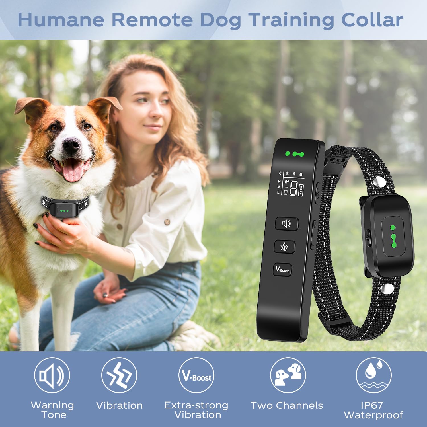 Collare Di Addestramento Elettrico Per Cani Da Compagnia Collare Di Addestramento Antiurto Telecomando Elettronico Impermeabile Ricaricabile - Foto 8