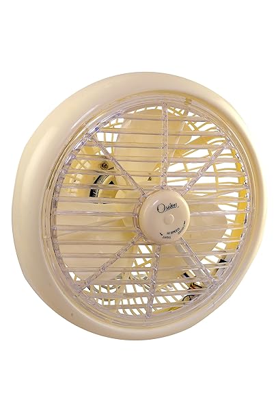 Oswim GRC CABIN FAN WITH GRILL ROTATING (HI-SPEED) 100% Copper Fan | Ideal For Mounting On Low Height Ceiling | All Round Air Flow Covers Entire Room Wall Fan | 1 Year Warranty (Ivory, 9