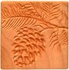 MKM Pottery Tools Large Square Decorative Stamp for Pottery, Clay, Ceramics Ssl-049 Pine Bough
