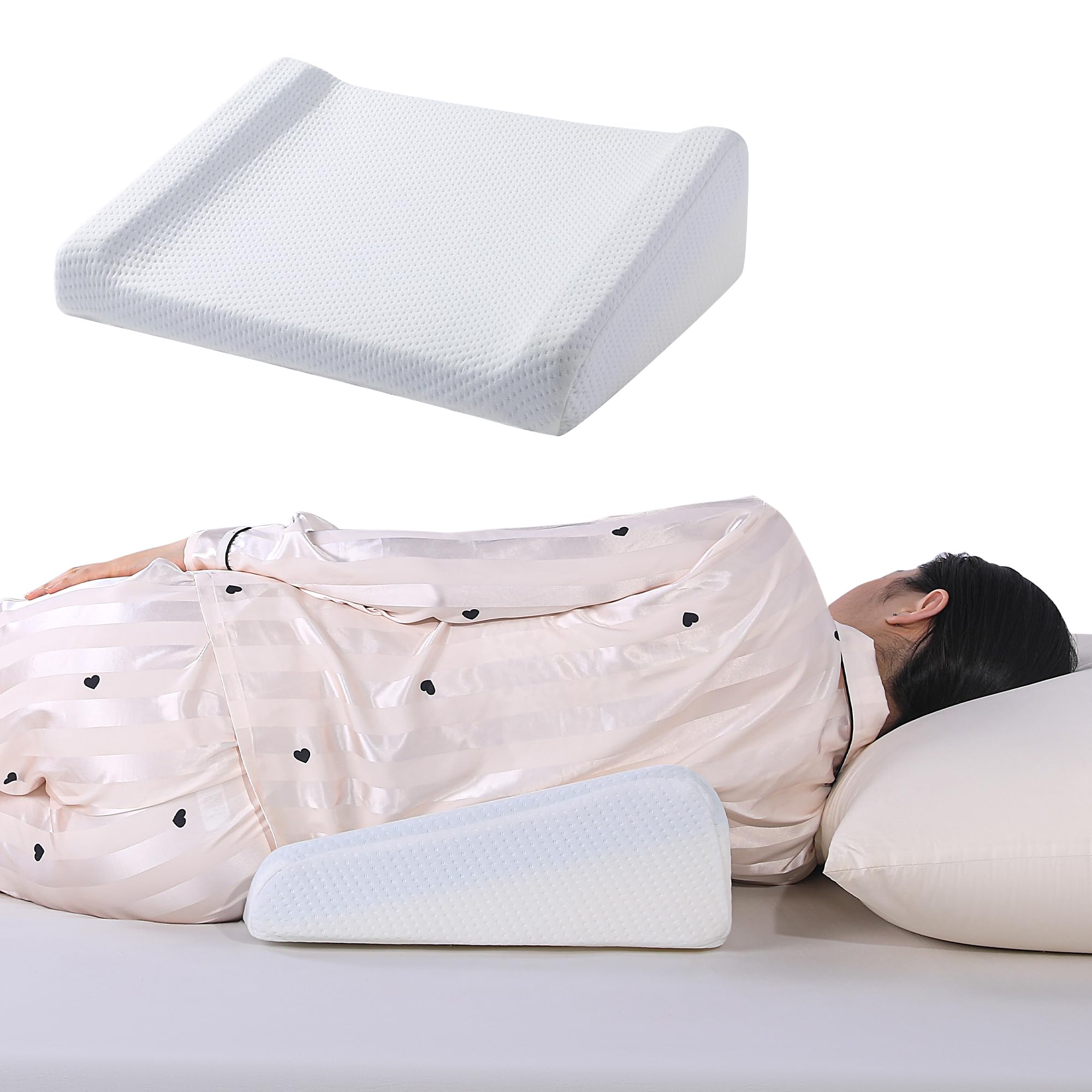 MABOZOO Shoulder Pain Relief Pillow Memory Foam Shoulder Sleeper Pillow for Pain Relief Sleeping Wedge Bolster Pillow for