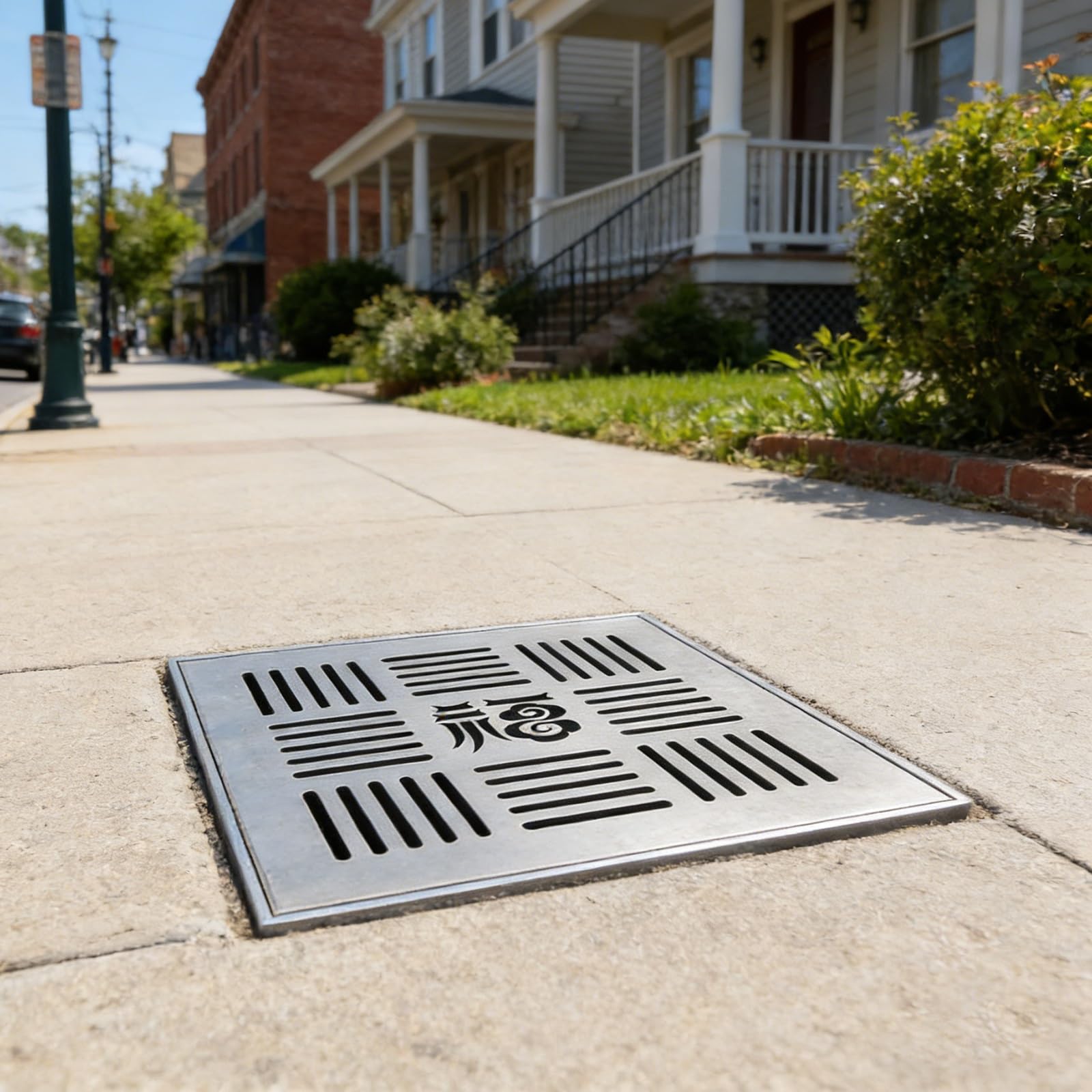 GDMDPTE 30-60cm Drain Channel Grate Cover Set Easy Assembly Trench Drain for Efficient Floor Drainage Solutions Ideal Ground Grates (50x50cm/20x20in)