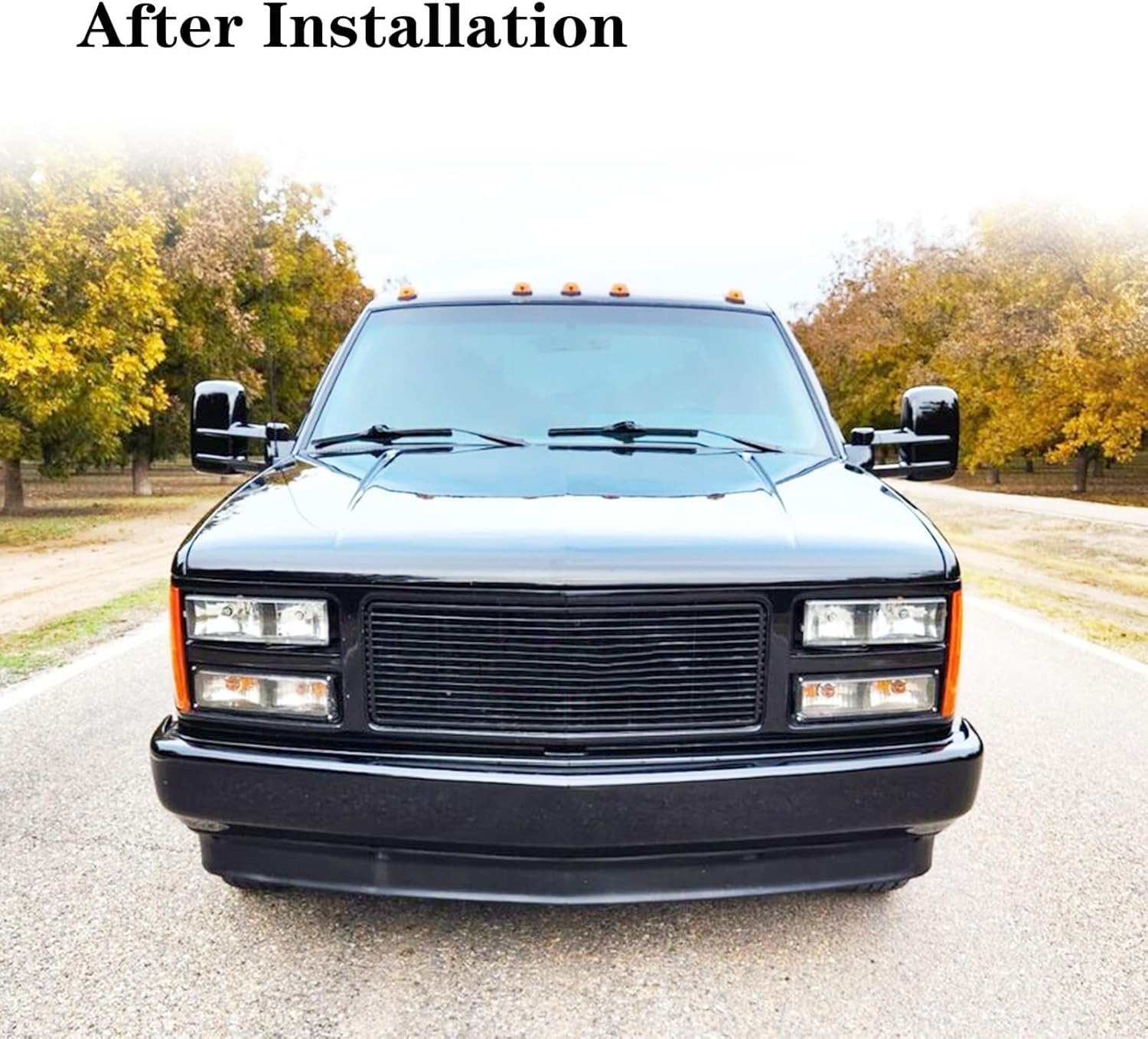 New Front Grille Black Shell and Insert Cross Bar Insert Replacement For GMC C/K Series Pickup 1994-2000/For GMC Suburban 1994-1999 With Black Insert Opening With Composite Headlights OEM 12375422