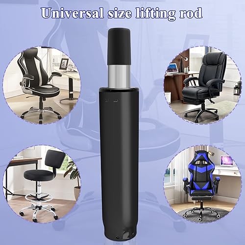 Miniatura 6 de HARSKIYER Piezas de repuesto para silla de oficina negra, cilindro hidráulico de alta resistencia, cilindro de elevación de gas, cilindro de gas