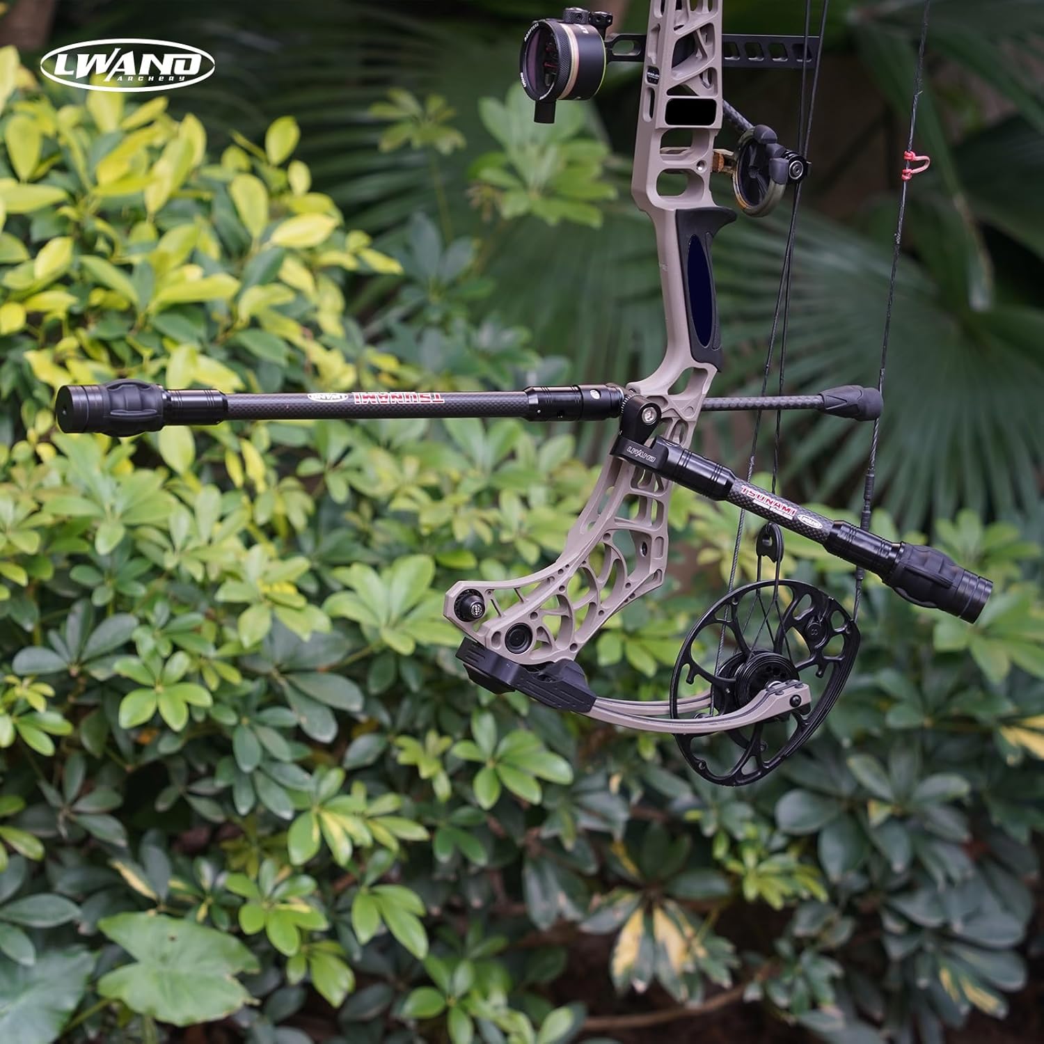 LWANO Archery Compound Bow Stabilizer Bar 6 8 10 12 Inch Adjustable Stabilizer for Vibration Reduction, Carbon Fiber Lightweight and Durable, Ideal for Hunting and Target Shooting