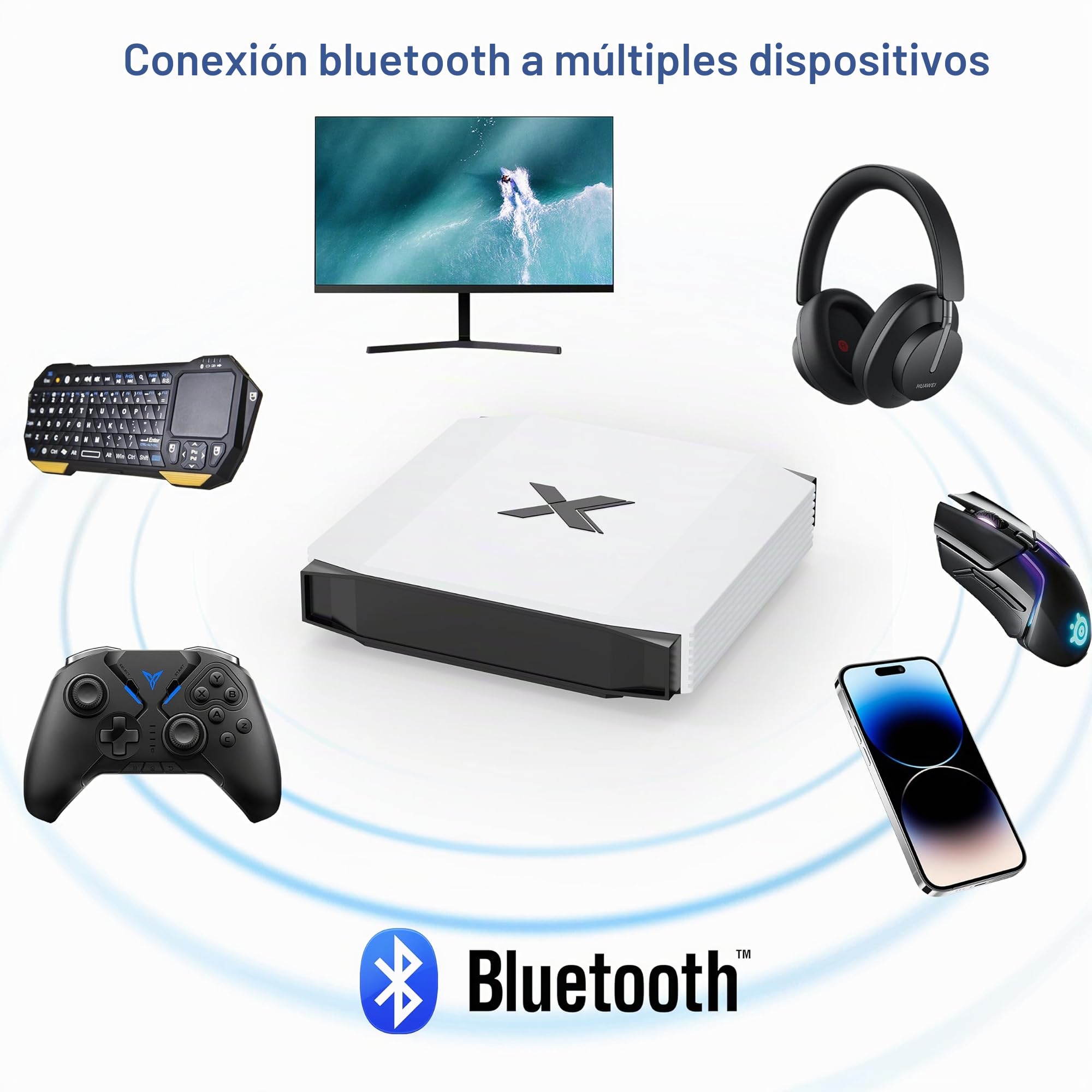 Caja Multimedia Android TV 4K Ultra HD, 4GB RAM 32GB ROM, conexión WiFi 6 Estable, Puertos USB HDMI 2.0, Ideal para Streaming de vídeo y Series de TV Box