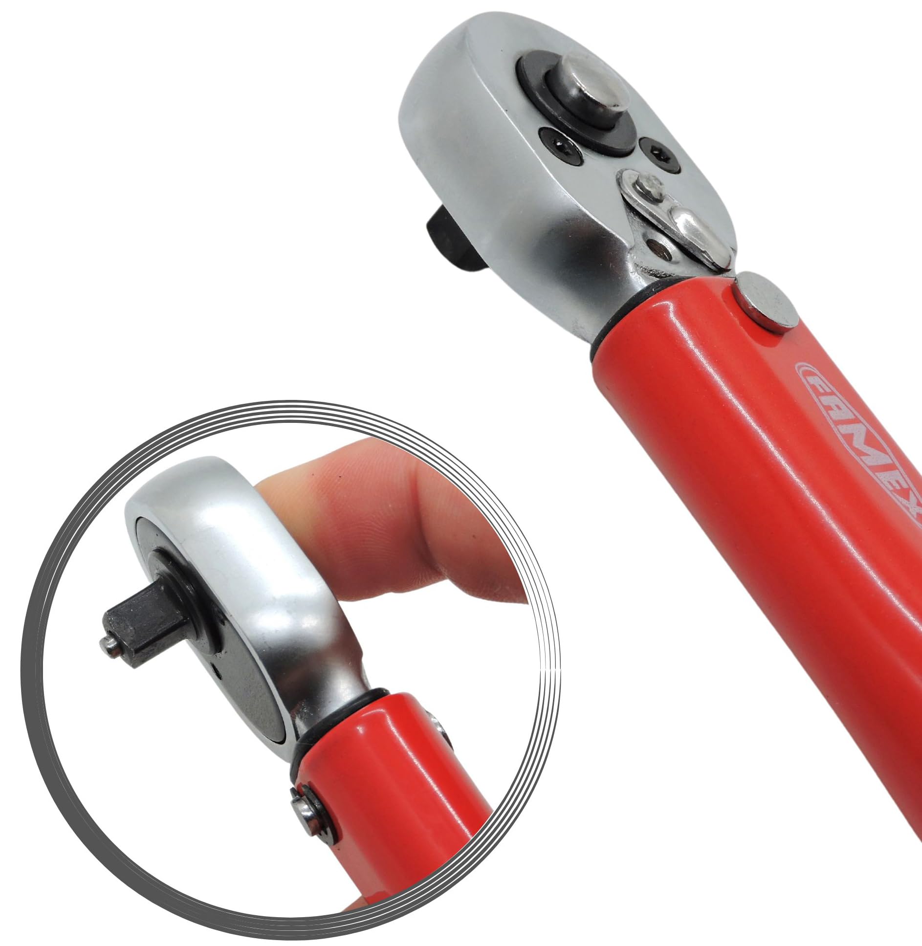 FAMEX 10878-2A - Chiave dinamometrica 1/4" (6,3 mm), 5-30 Nm, per la misurazione in entrambe le direzioni di rotazione, per bicicletta, e-bike, auto, meccanica, adattatore, piccola