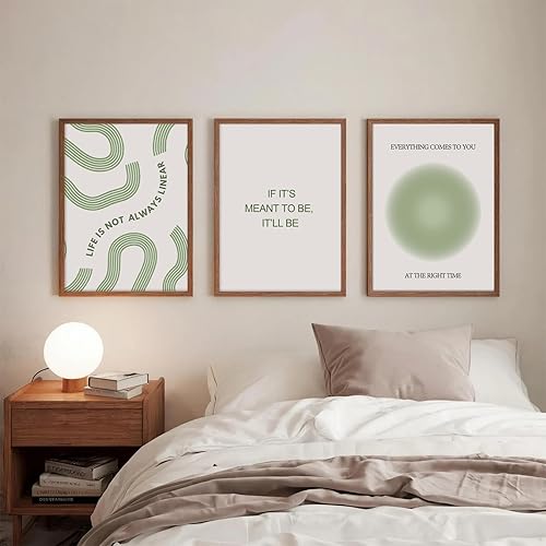 Miniatura 5 de Arte de pared verde salvia para pared, terapia de oficina, lienzo para decoración de pared, póster motivacional, citas inspiradoras, impresiones