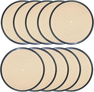 Tomaino - Recambios de silla redondos, recambios de asientos de paja para sillas Vienna, Bistrot, Thonet - 10 unidades (negro)