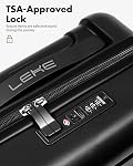 Lekesky 16 Ingh Carry On Bagage pour avions - Coque dure Valise avec TSA Verrouillage, roues détachables Léger ABS Porter la valise pour voyager week-end Hommes Femmes, Noir