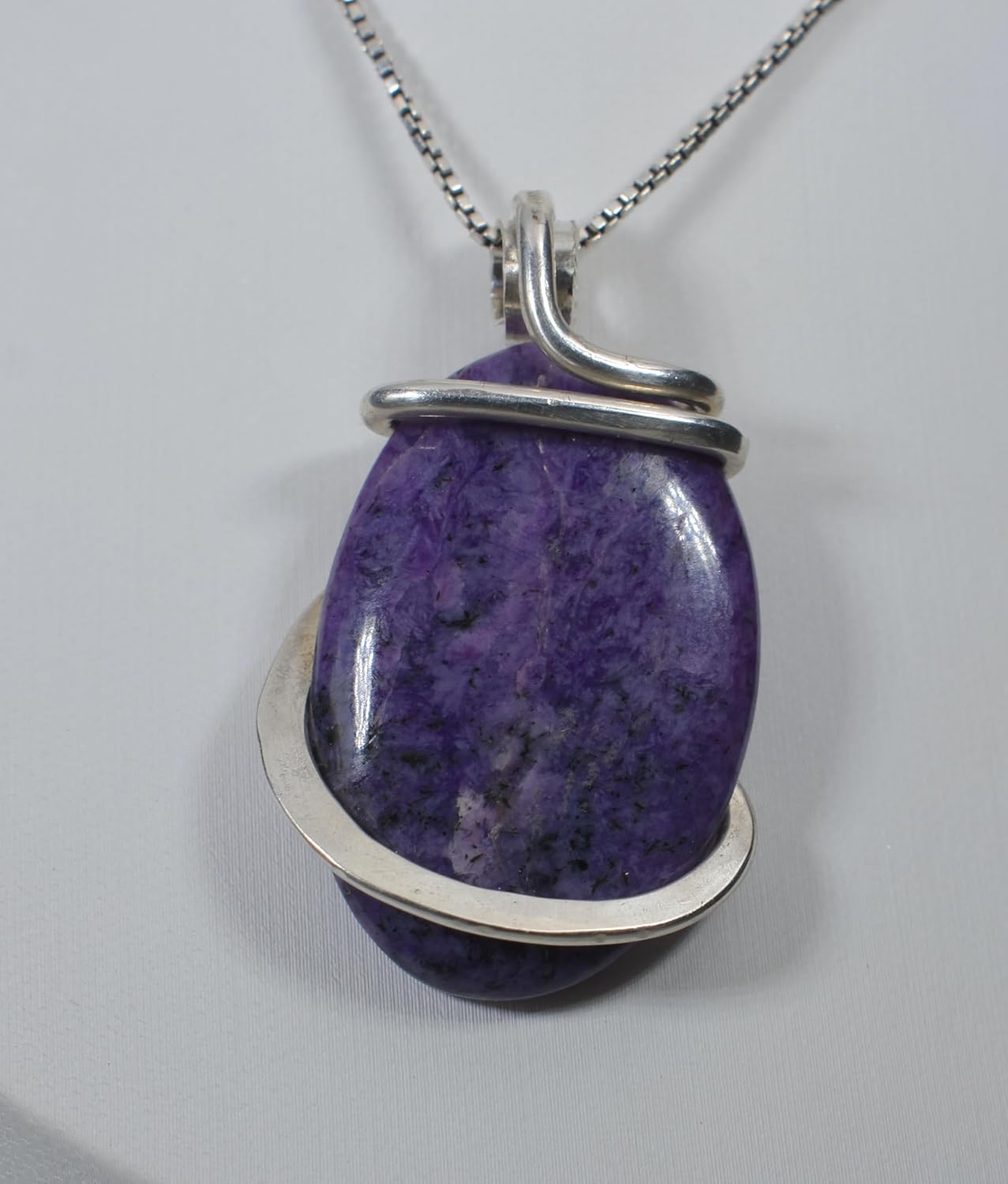 Sugilite Pendant Necklace 925 Sterling Silver by Isabella Roth - Image 5