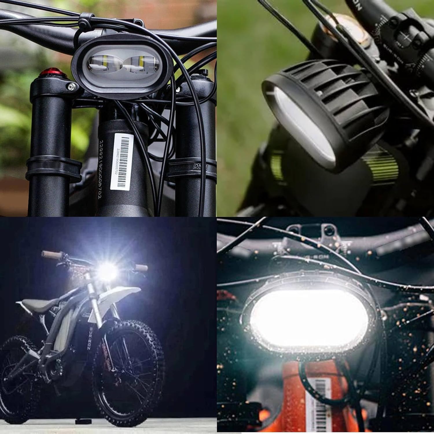 Motorcycle Headlight and Bracket for Surron Light Bee X S and Segway X160 X260, Headlamp with Heavy-Duty Mount Bracket,Off-Road E-Bike Accessories