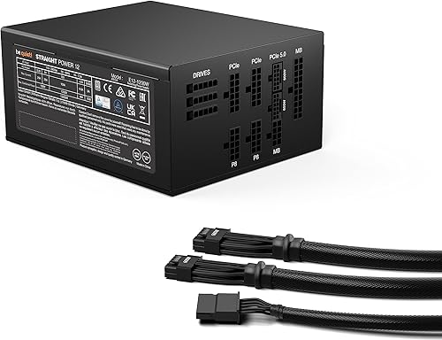 Miniatura 2 de be quiet! BN517 Straight Power 12-1200w 80 Plus Platinum, ATX 3.0, fuente de alimentación modular, para GPU PCIe 5.0 y GPU con conectores de 6+2