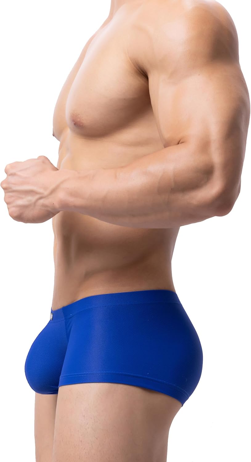 iKingsky Men's Breathable Bulge Boxer Briefs Sexy Low Rise Pouch Shorts Soft Underpanties for Men - Image 2