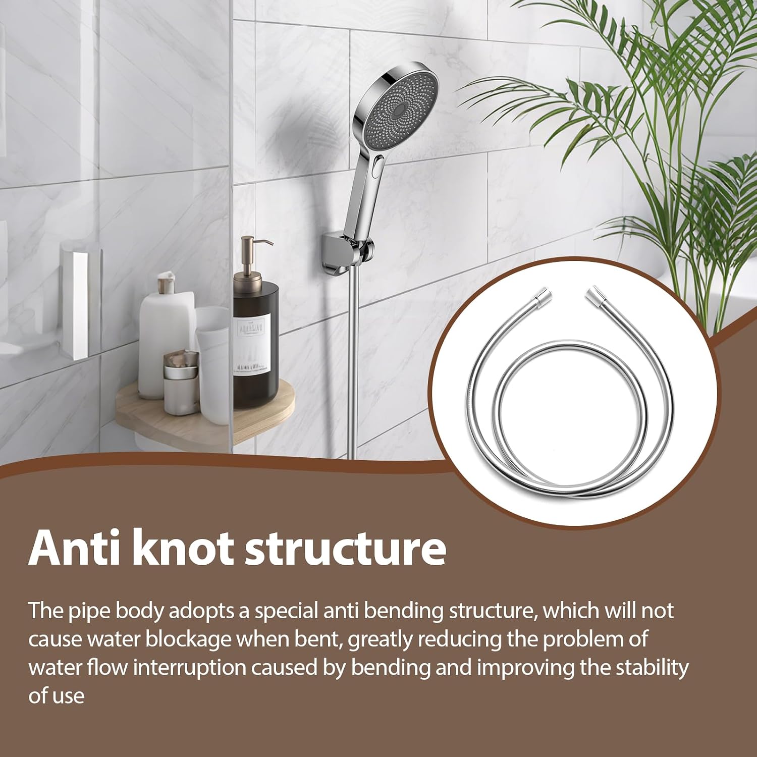 28276003 Shower Hose Compatible with Hansgrohe 28276003 Techniflex Spray Hose Polished Chrome