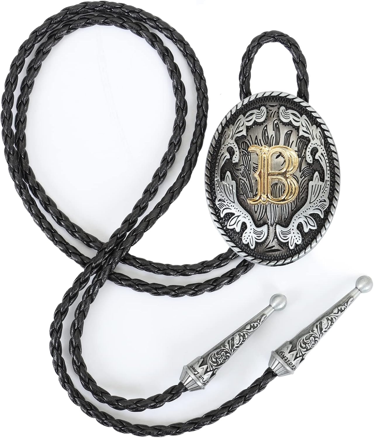 Bolo Tie for Men Western Initial ABCDJMR to Z Bolo Tie for Women