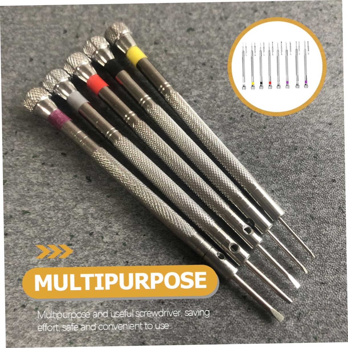 Set di Cacciaviti per Riparazione 8 Pezzi, Acciaio, Portatile