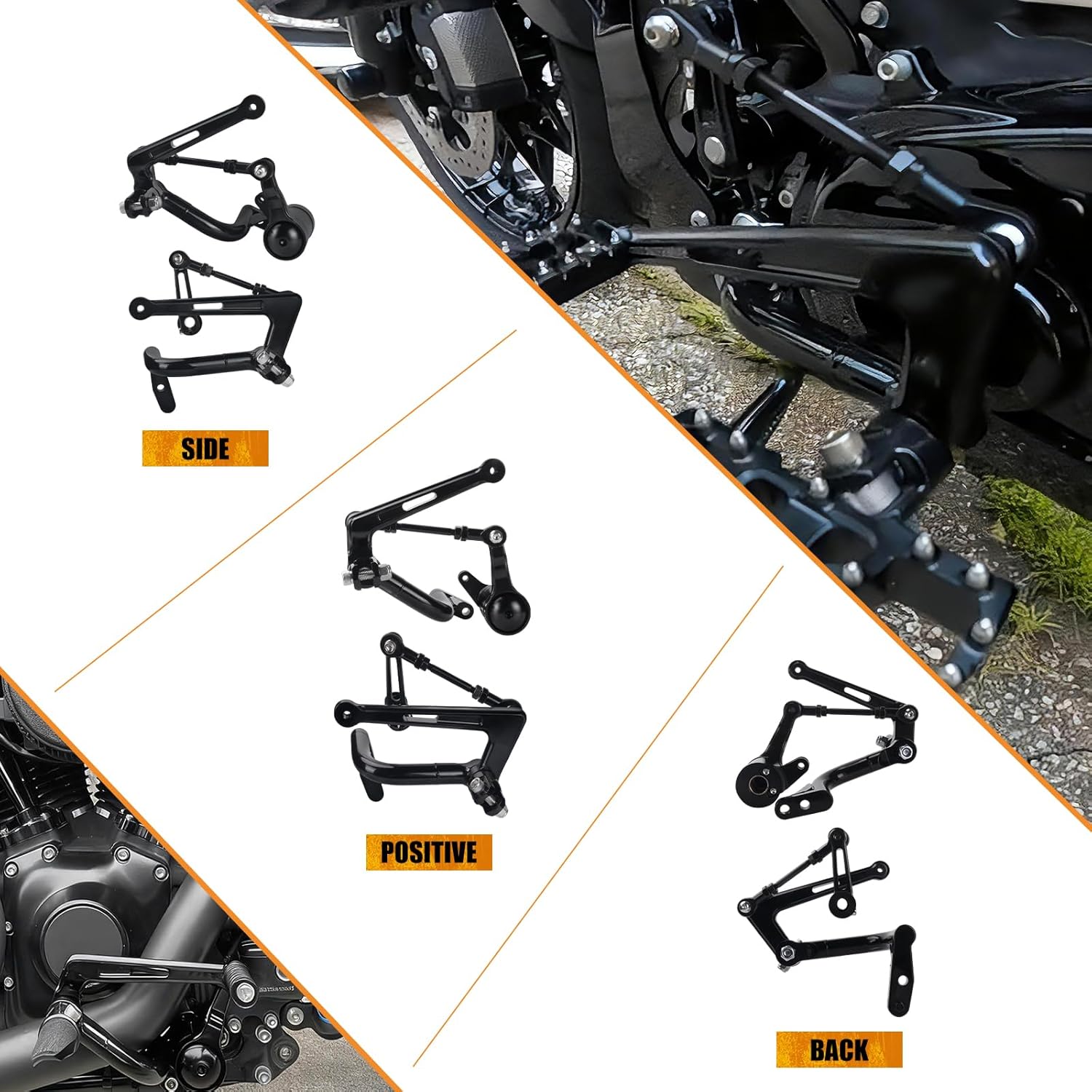 Mid Controls Kit Brake Shfit Lever Linkage Set Fit for Harley Touring Road King Road Gilde Stree Glide Electra Glide 2009-2025