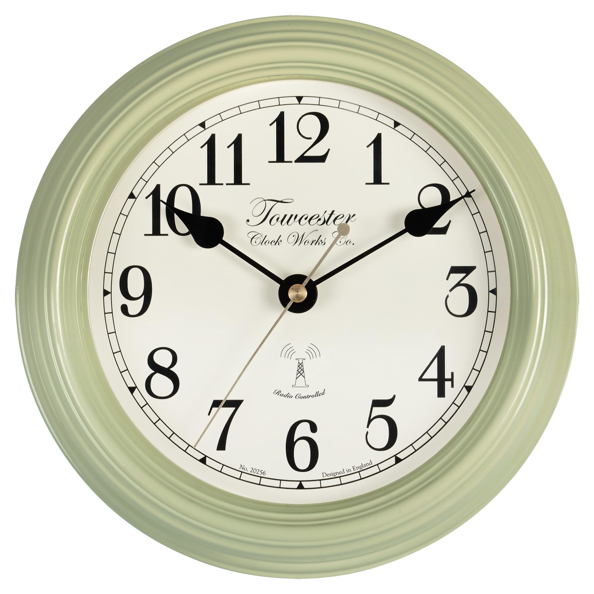 Horloge murale radio-pilotée en métal haut de gamme Acctim Fairford design