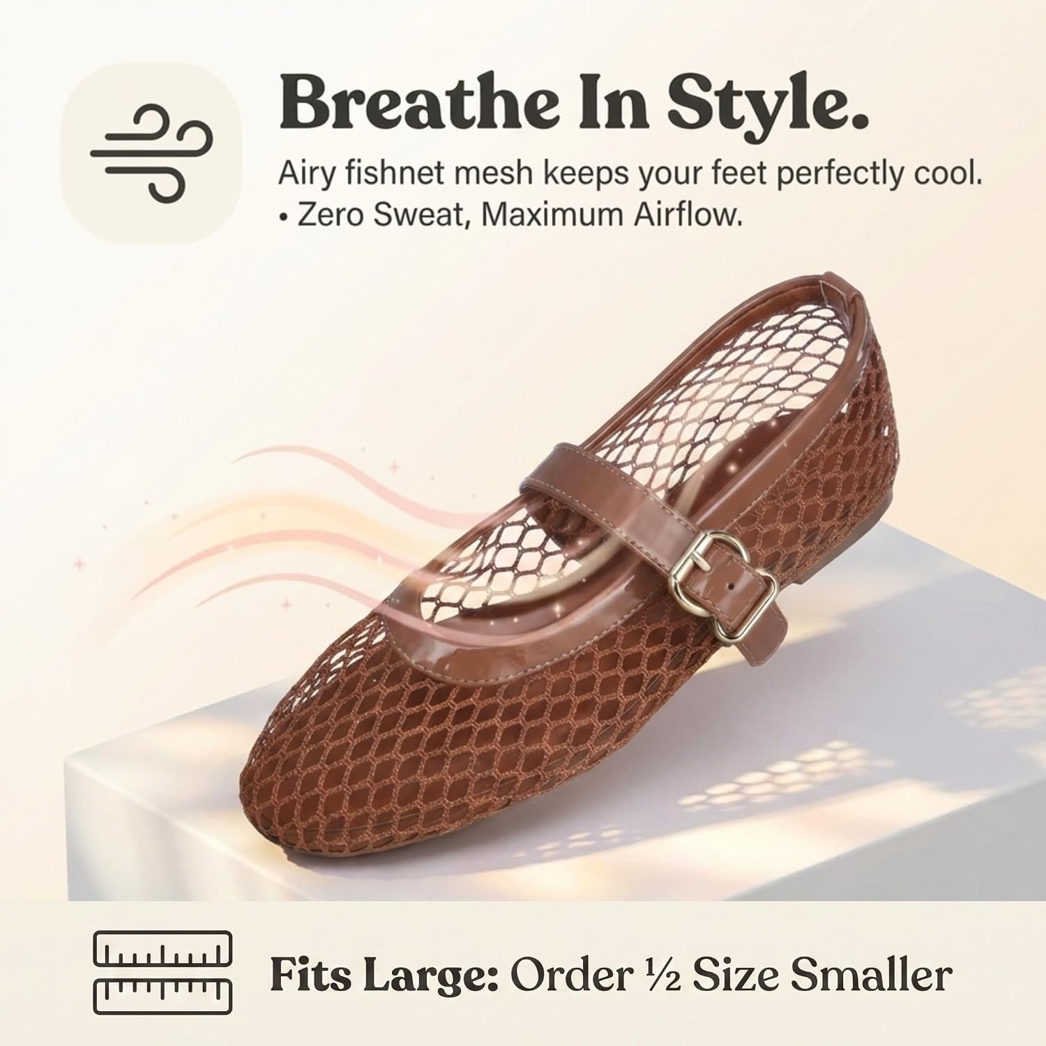 EMMA NEW YORK Mesh Ballet Flats for Women image 3