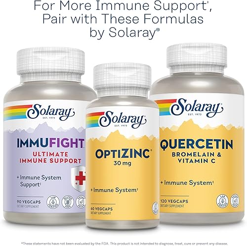 Miniatura 6 de SOLARAY Reacta-C con 500 mg de vitamina C, 200 mg de extracto de saúco negro de Sambucus Negro, vitaminas para defensa del sistema inmunológico,