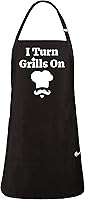 Vista 8 de ApronMen - Funny Apron For Men - BBQ Gifts for Men & Unique Gifts for Fathers - Mens Black Aprons for Grilling Enciende las parrillas