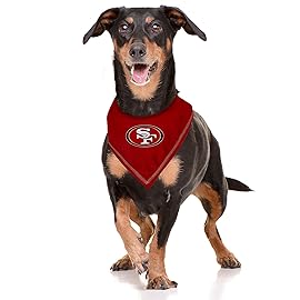 Pets First NFL San Francisco 49ERS Tie Bandana, Large/X-Large. Dog Cat Scarf Bib for Pet. Ultimate Game-Day Party Bandana (SAN-3550-L-XL)
