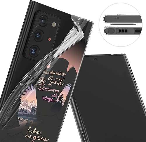 Miniatura 2 de Cavka Funda para teléfono compatible con Samsung Galaxy S23 Ultra S22 S21 FE 5G S20 Note 20 10 Plus parachoques con frase de las Escrituras con