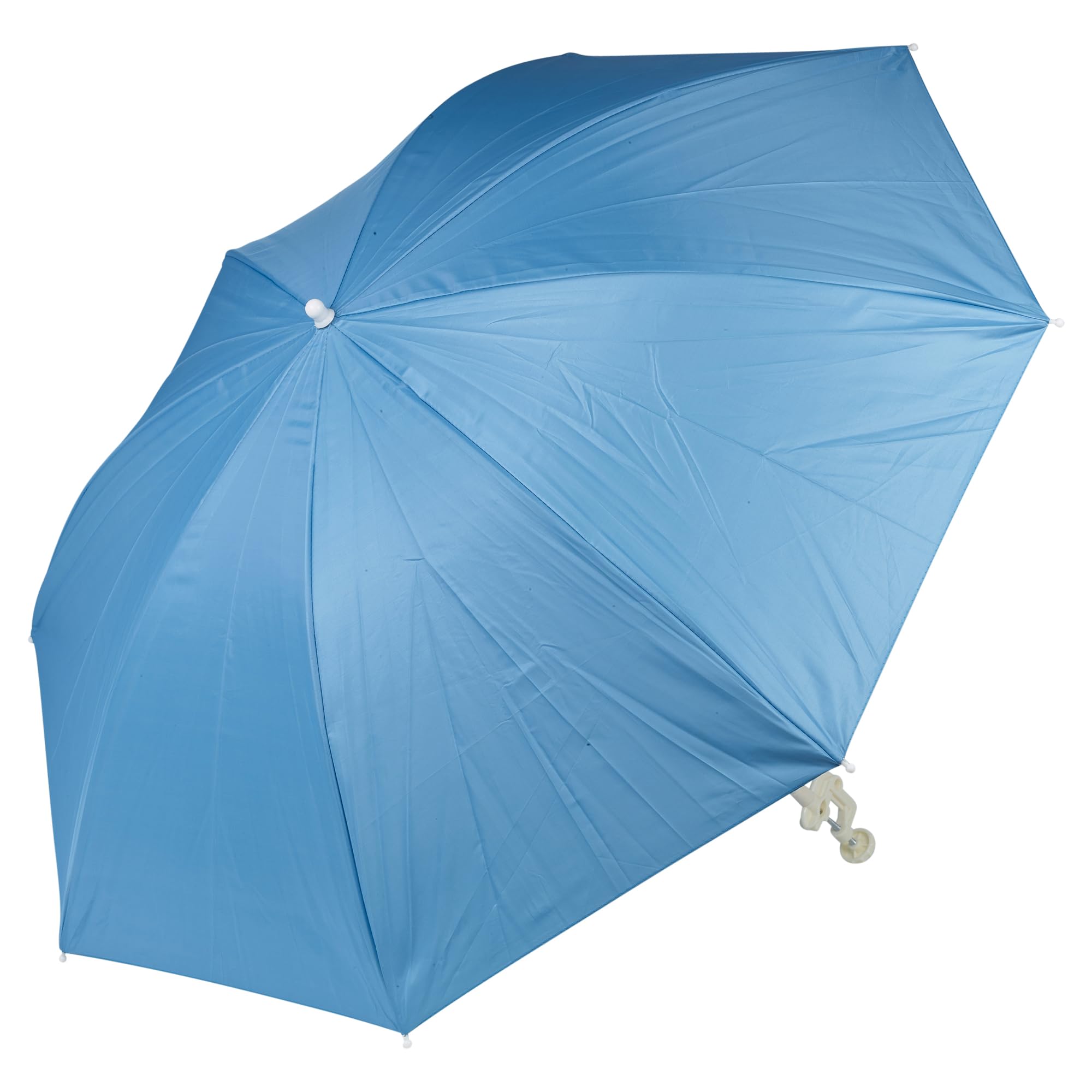 Panorama Gifts Portable Deck Chair Umbrella Lightweight Balcony Parasol + Clamp On Screw (Blue)