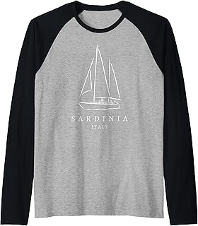 Sardinia Italy Yacht Club Souvenir Europe Boats Family Kids Raglan Baseball Tee