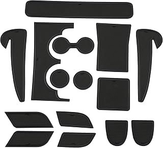 Door Slot Mat for 2025 2026 Hyundai Kona (SEL Con./N-line/Limited) 15-PCS Center Console Liner Set Hyundai Kona Accessories,Cup Holder Mats,Anti-Rattle Gas w/Full-Button Console Only Not for EV/Manual