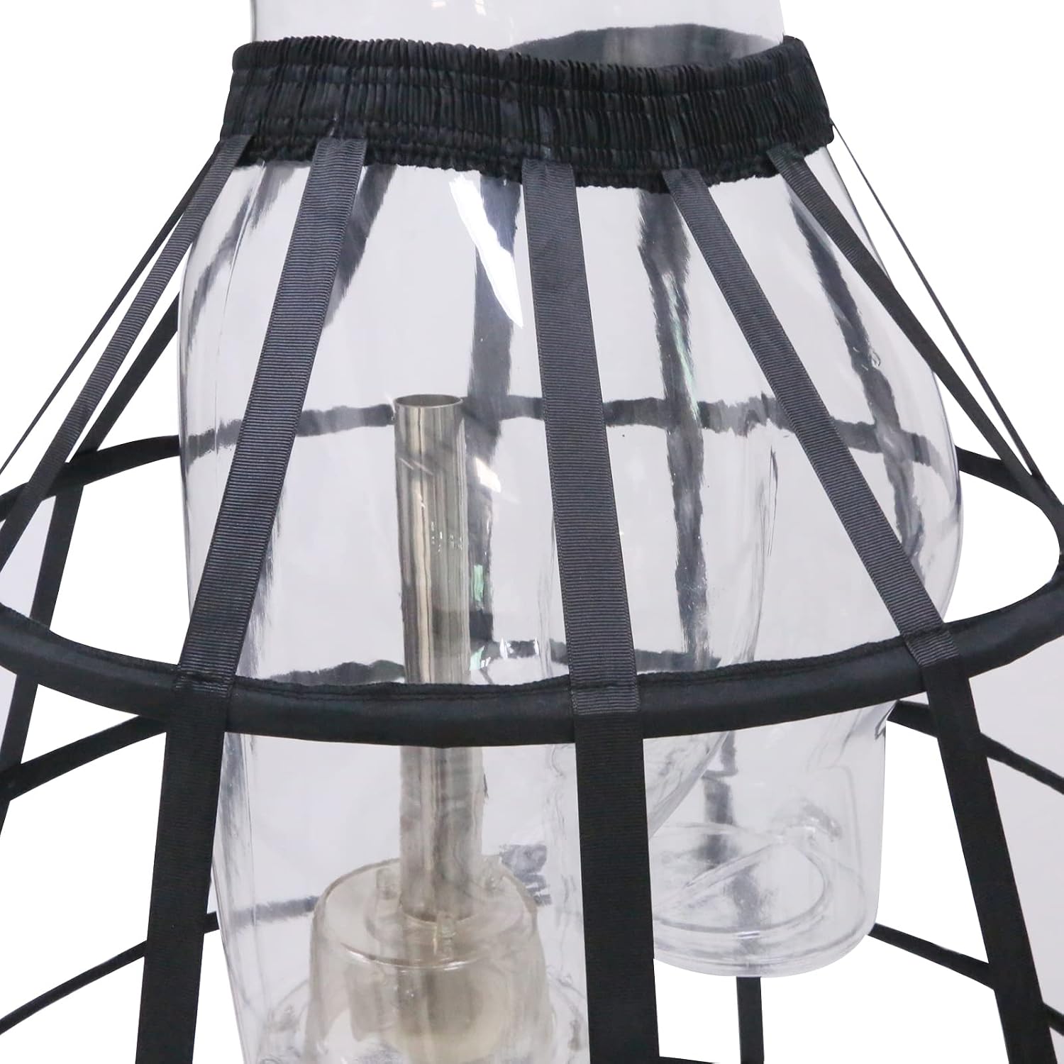 MYAYD Women's Hoop Petticoat Multi-layer Birdcage Fishbone Hollow Adjustable A-type Skirt Pannier Underskirt