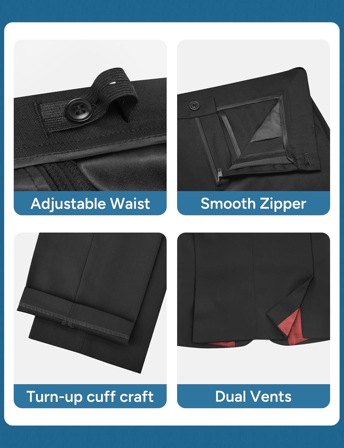 Boys' Formal Suits Set, with Suspenders (Standard & Husky) - Image 6