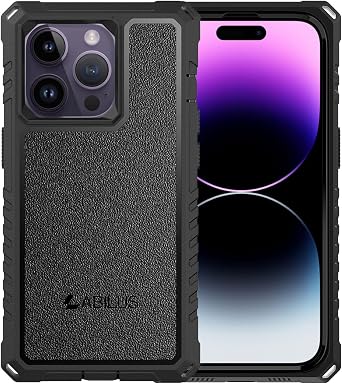 for iPhone 14 Pro Case [6.1 inches], 12ft Military Grade Drop Proof, Rugged 360 Full Body Coverage with Built-in Screen Protector, Compatible with MagSafe - Charcoal
