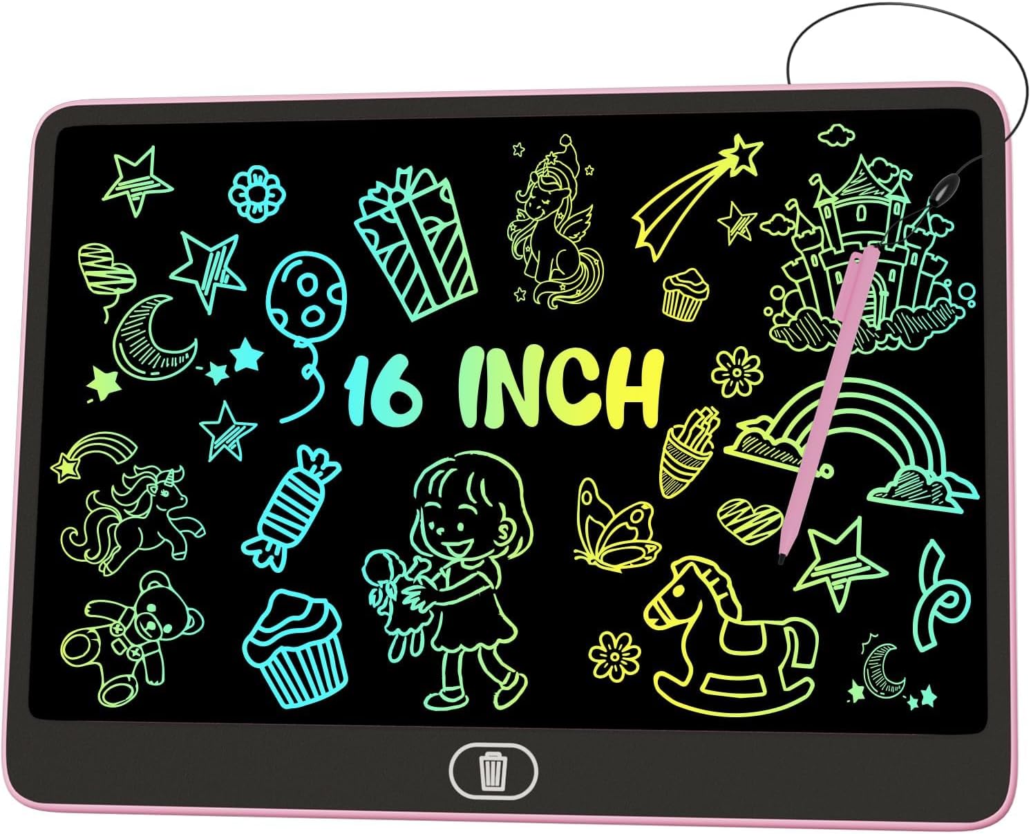 16インチ LCD ライティングタブレット 子供用 [アップグレード版] Electight カラフル 落書きボード 目の保護 お絵
