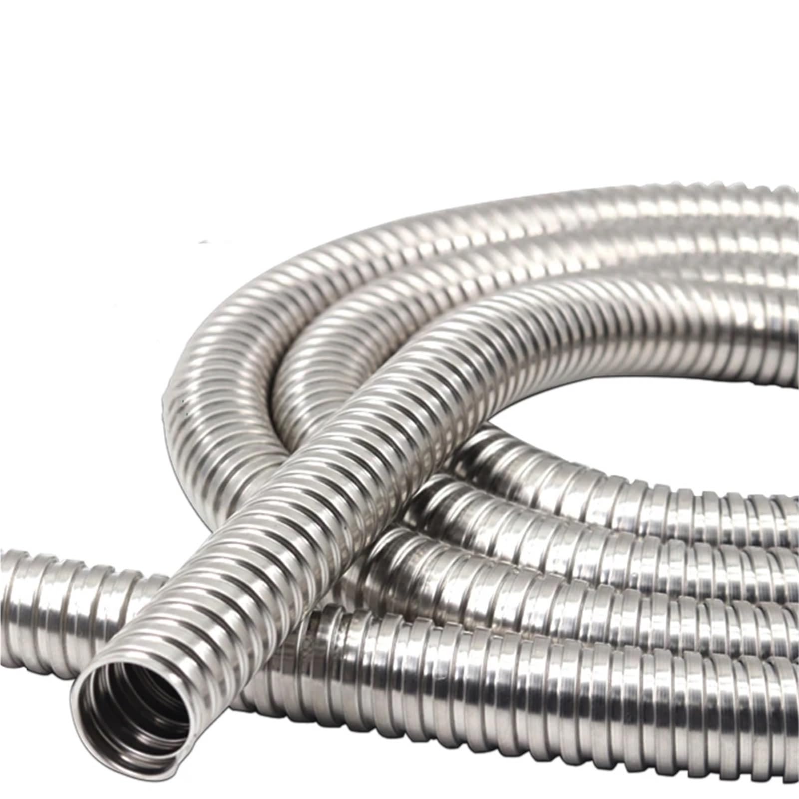 Manguera de Ducha de Acero Inoxidable Tubo flexible de acero inoxidable 1 metro diámetro interior (6-51 mm) con rosca metálica y funda protectora for cables(Inner Diameter 51MM)