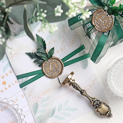 Miniatura 2 de Varillas de sellado de cera de oro champán, 10 unidades de 0.43 pulgadas, pistola de pegamento para sello de cera, varillas de cera de sellado para