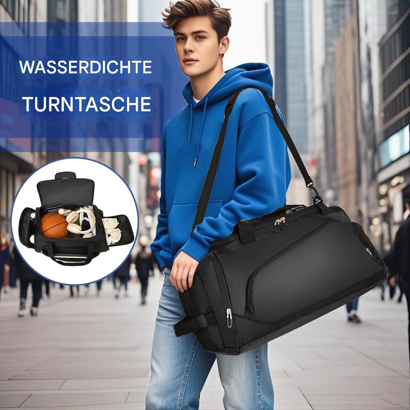 Borsa Sportiva Impermeabile Con Foro Per La Ventilazione, Portabottiglie,