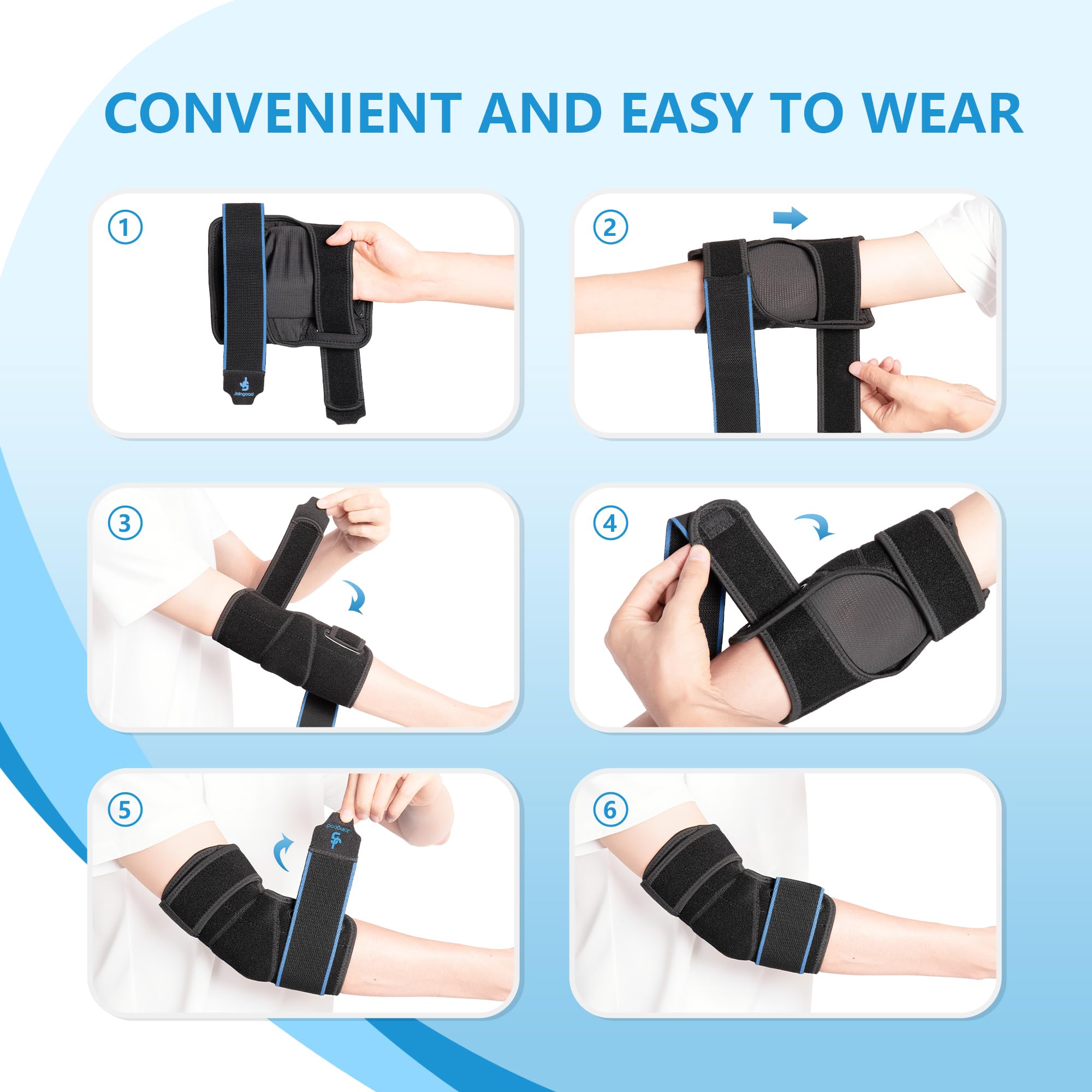 Supporto Gomito Sportivo Regolabile, Fascia Compressione per Allenamento Tennis Golf e Recupero, Manica Traspirante per Uomini e Donne, S/M
